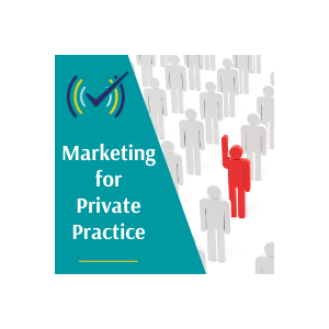 Person with hand up for Marketing Private Practice.