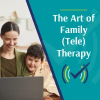 Mother and son taking part in The Art of Family (Tele) Therapy Course.