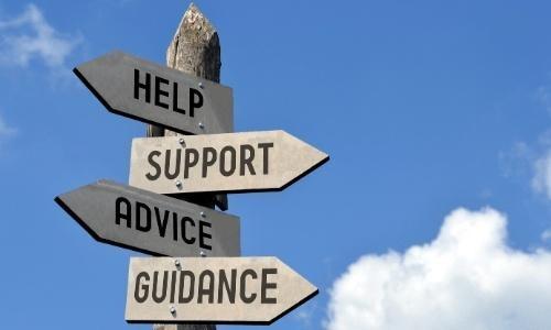 Help, Support,, Advice, Guidance Sign